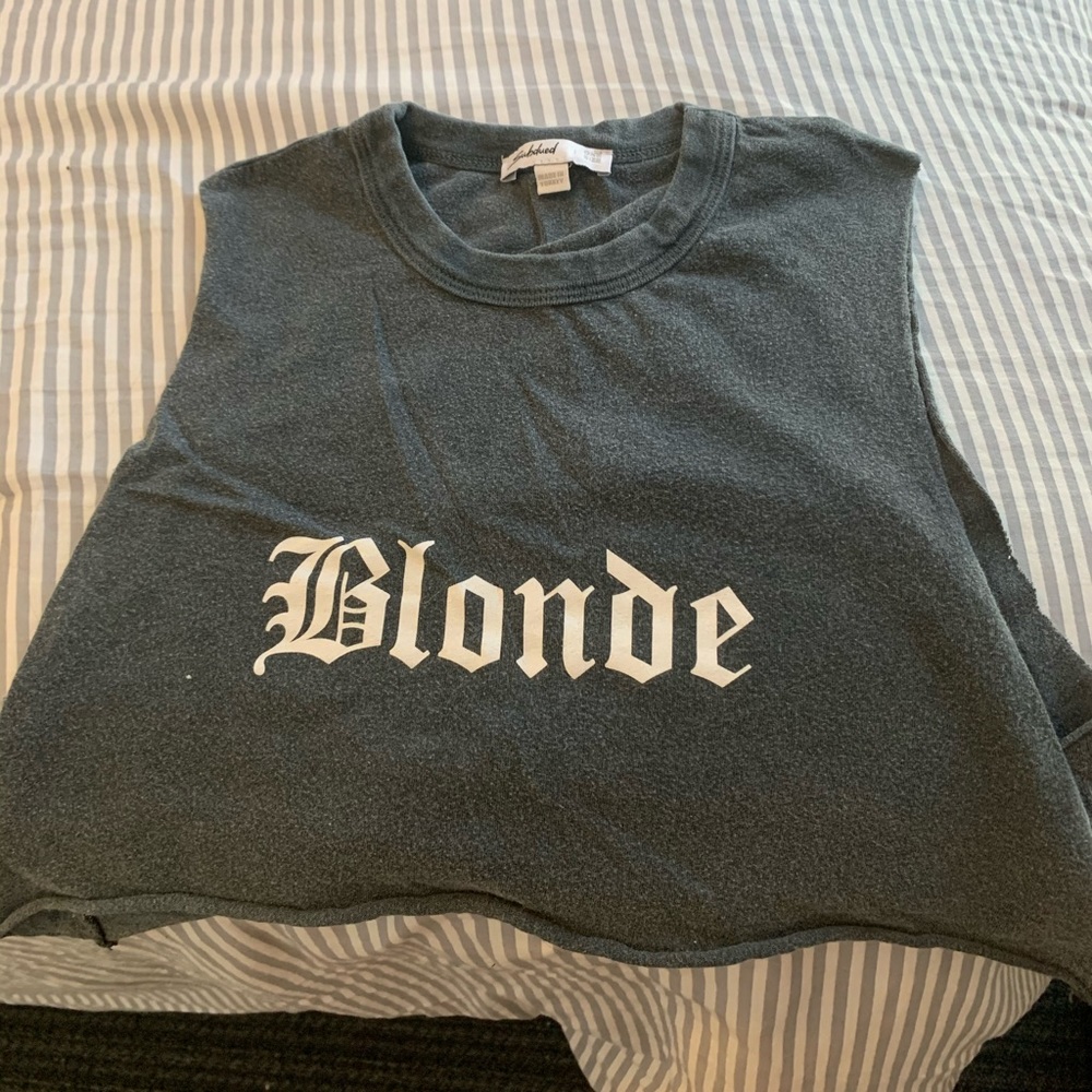 Subdued “Blonde” crop tank top